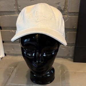 Nike Golf Hat Cap Adult Adjustable Strap Back Off-White Wool‎ Blend Classic 99